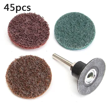 

45PCS 2-Inch Sanding Discs Quick Change Fine Medium Coarse Assorted With Holder 3.31 X 5.04 X 5.04inch