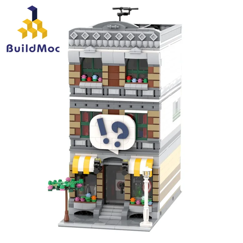 

MOC-42895 Modular Comic Shop Apartment Small Particles Building Blocks Kids Educational Toys Birthday Gift 1866 Pcs