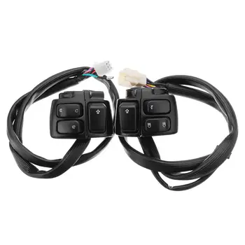 

1 Pair Motorcycle 25mm Handlebar Control Switch Turn Signal Switch Button With Wiring Harness for Harley