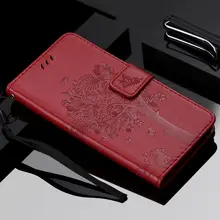 Слот для карт Чехлы для Капа huawei Honor 9 V10 10 Lite 5C 6C 6X 7i 8C 8X дерева кошки кожаный чехол Y3 Y5 Y6 II Y7 Prime P06Z