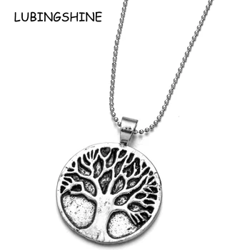 

20pcs/lot Vintage Stainless Steel Gothic Long Chain Tree of Life Pendant Necklace for Women Men Hip Hop Lover Jewelry