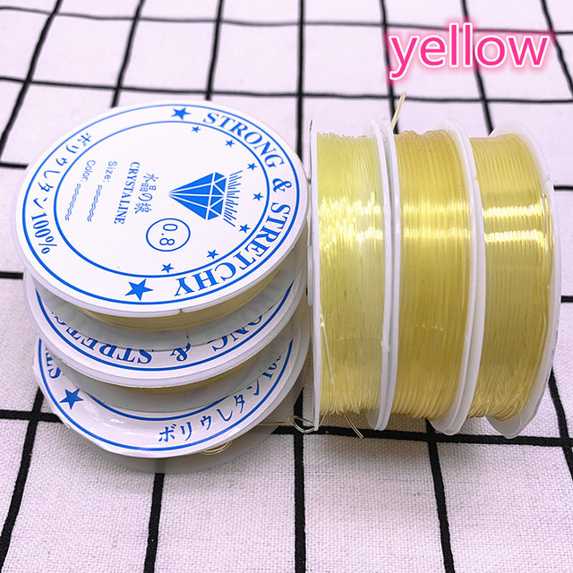 0.8 1.0mm Colourful Flexible Elastic Crystal Line Rope Cord for Jewelry Making Beading Bracelet Wire Fishing Thread Rope