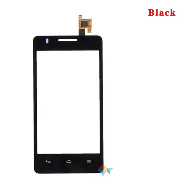 Высокое качество 4," для huawei Ascend Y500 сенсорный экран дигитайзер Переднее стекло объектив сенсорная панель - Цвет: Black