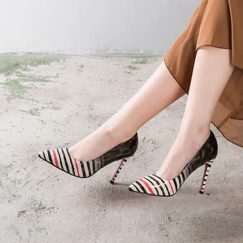 

Thin Heels Patent Leather Pointed Toe Wedding Shoes Women Bridal Shoes High Heels Party Pumps