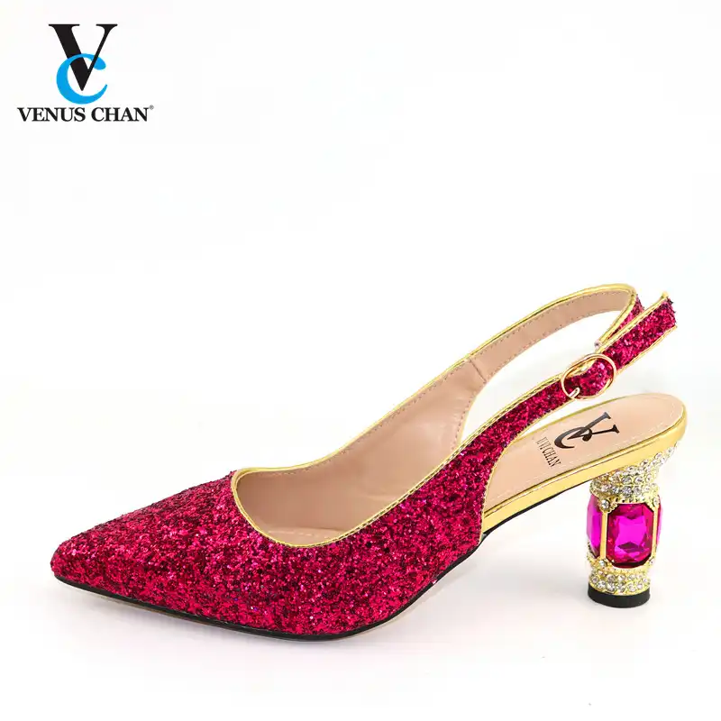 fuchsia color sandals