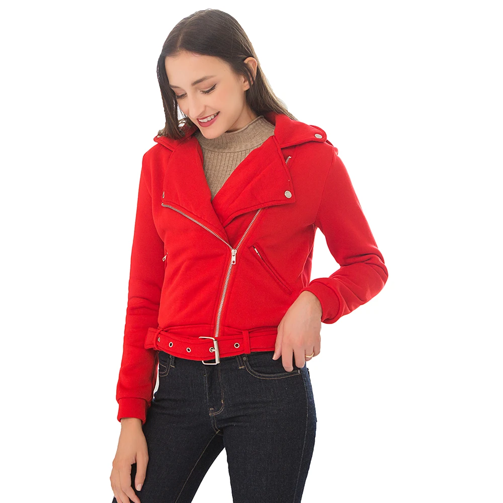 Женская Базовая толстовка на молнии Повседневная Верхняя одежда с отложным