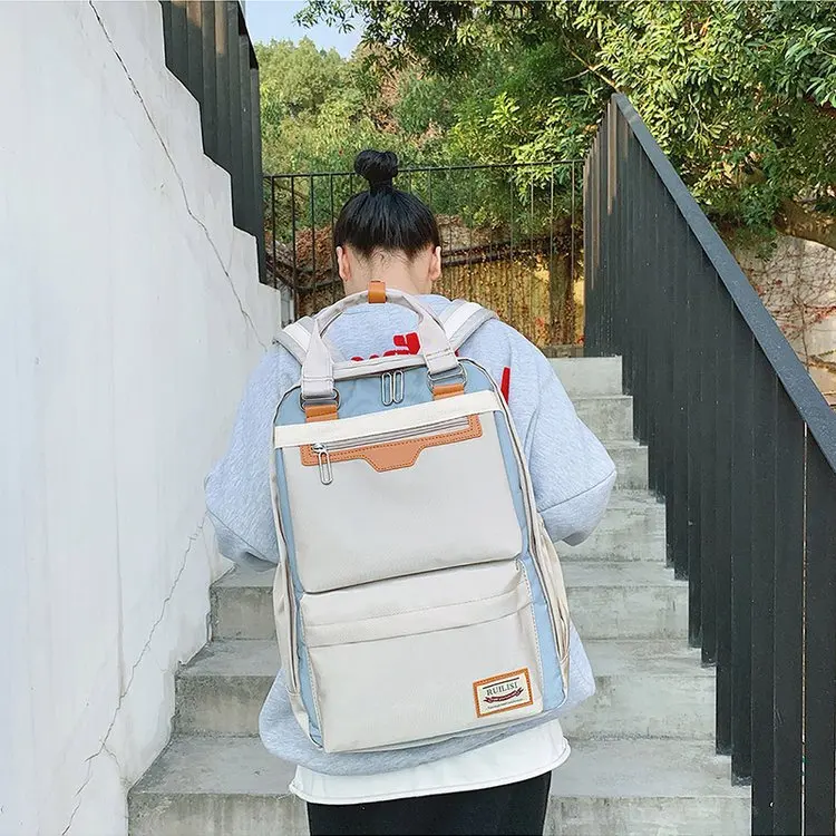 

2020 New Style Fashion Backpack Women's Korean-style Large-capacity Backpack High School Junior High School STUDENT'S College St