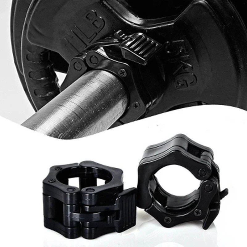 1 Pair 25-30mm Spinlock Collars Barbell Collar Lock Dumbell Clips Clamp Weight Lifting Bar Fitness Body Building Gym Safety Clip 3