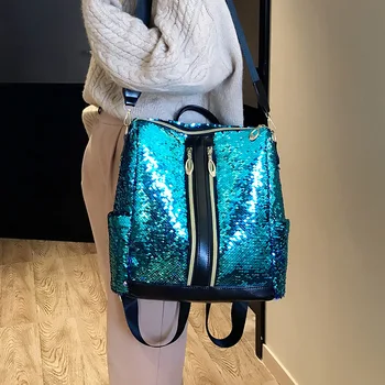 

Sequin Backpack 2020 New Style Multi-functional Backpack School Bag