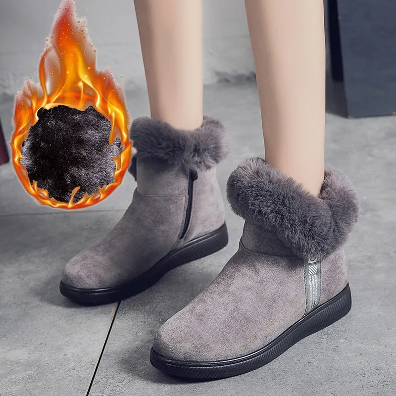 

Winter New Style Women's Snow Boots Warm plus Velvet Short Boots Europe And America Cloth Short Boots Cotton-padded Shoes Large