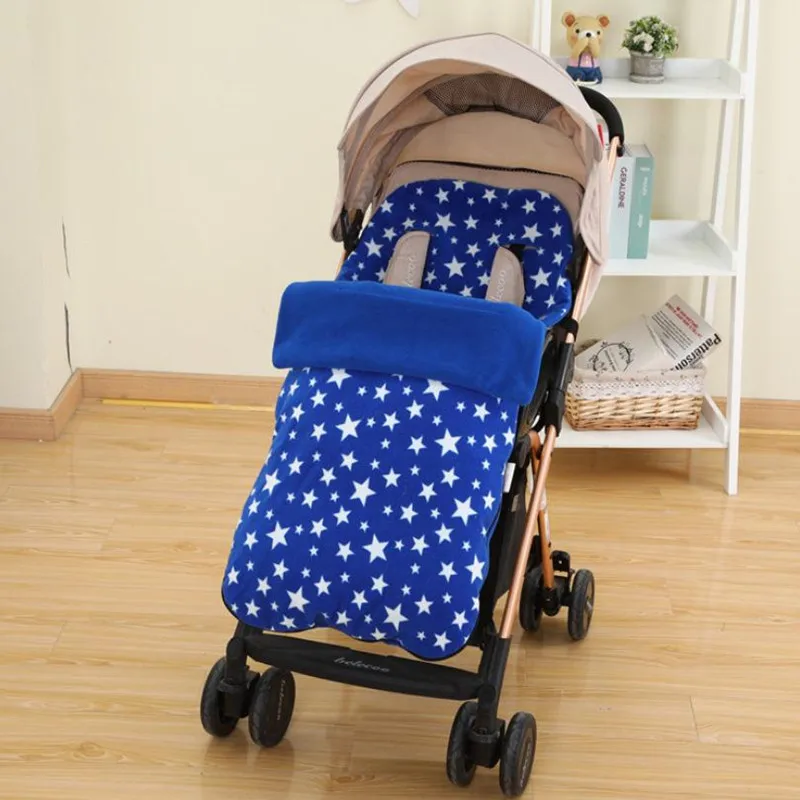 Большая коляска спальный мешок хлопок конверт новорожденного ребенка спальное место 0-36 месяцев - Цвет: Blue