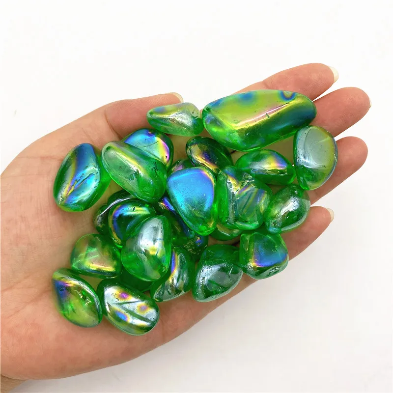 Pierre Précieuse En Cristal Bleu Royal Enduit Titane, 100 Carats - Neuve Sans Emballage, Inde