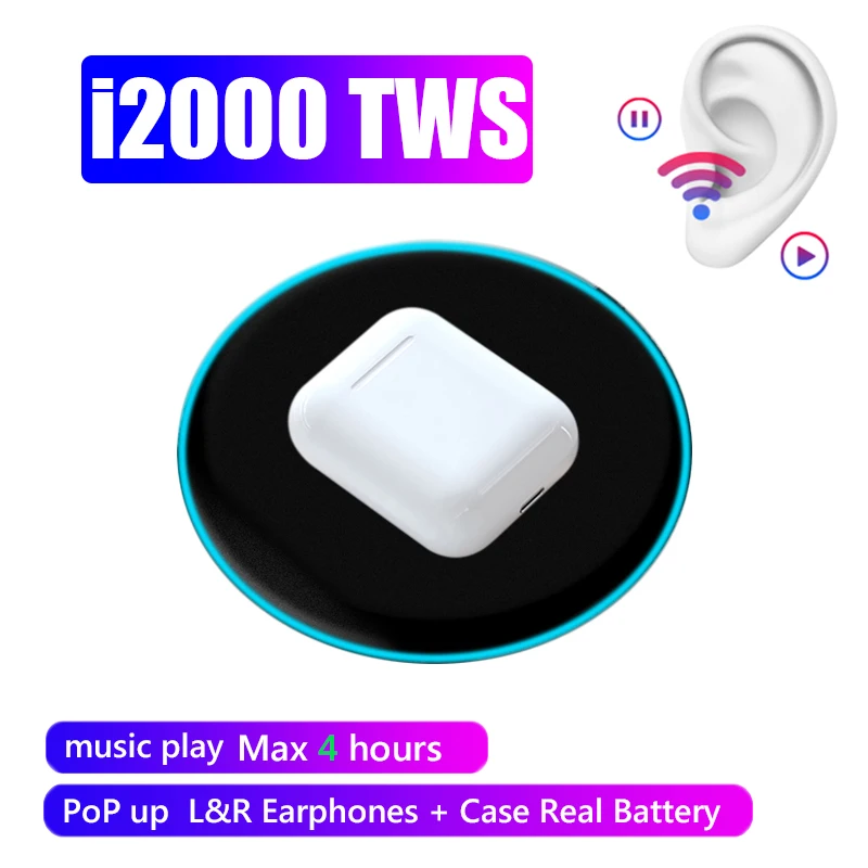 

i2000 tws Bluetooth 5.0 Earphone Headset Earbuds Wireless Ear buds W1 Super Bass Earphones PK i12 i20000 i9000 i30000 i10000 TWS