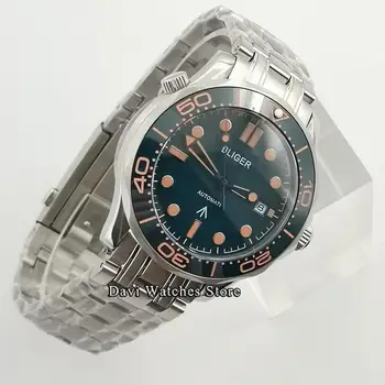 

New BLIGER/Sterile 41mm Luminous Men's Watch With Automatic Movement Top Luxury Watch Sapphire Glass Mens Watch