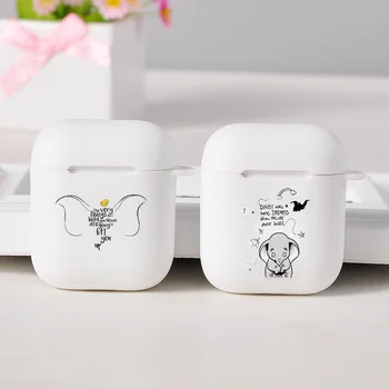 

Ctue Animal Cartoon Dumbo Baby Color Silicone Soft Protective Air Pods Case For Airpods 1 2 Airpod Cases White Luxury Elephant