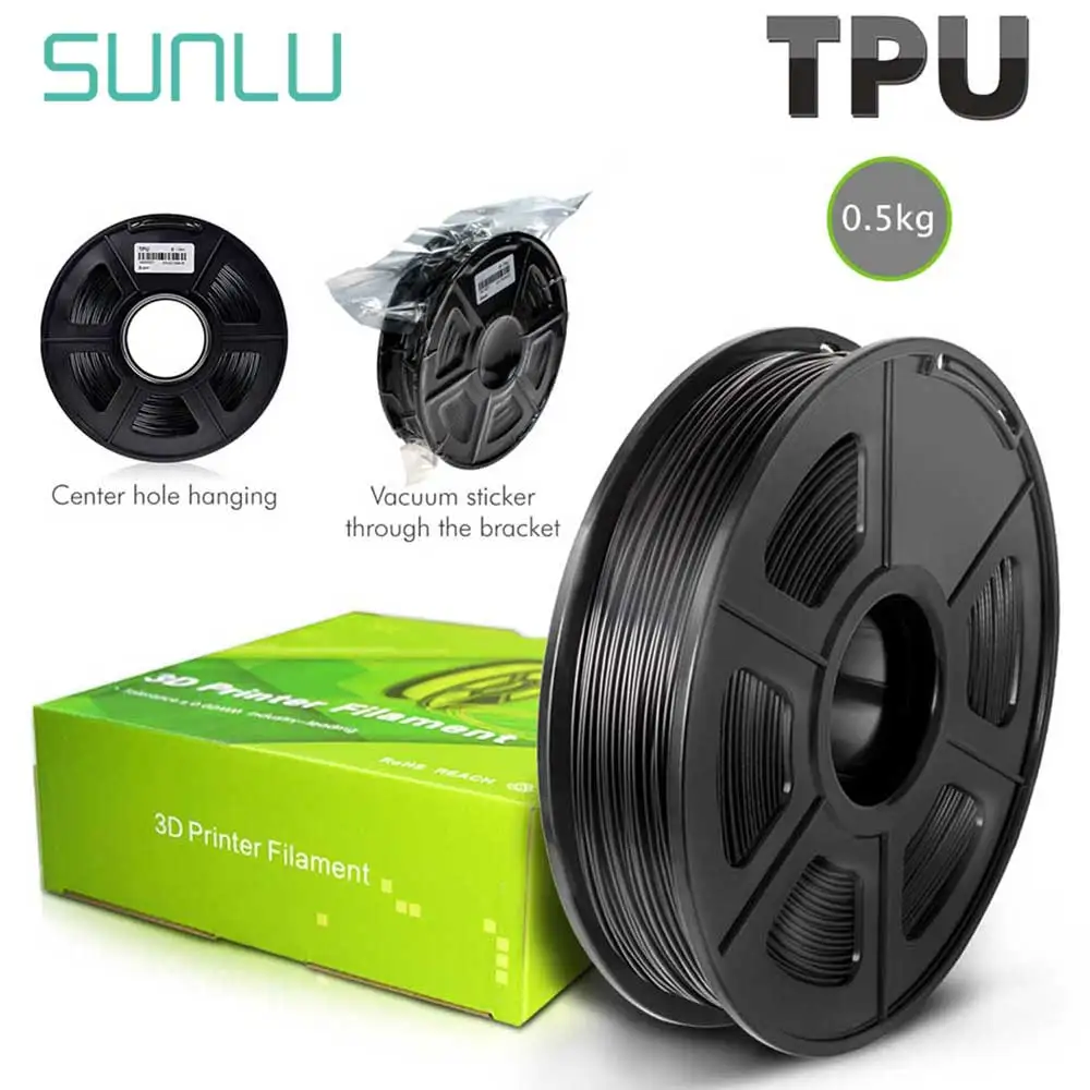 Нить SUNLU из ТПУ для 3D принтера Гибкая нить 100% без пузырей нетоксичные товары