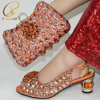 

New Italian Shoe and Bag Set for Party In Women Italy High Heels Women Wedding Shoes Wholesale 2020 Wedding Shoes and Matching