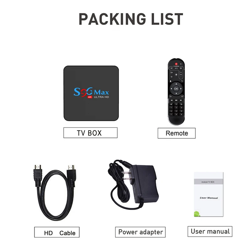 S96 MAX Android 9.0 TV BOX 4GB RAM 32GB Smart Media Player RK3318 Quad Core 4k HDR Set Top Box USB 3.0 BT 5G WIFI