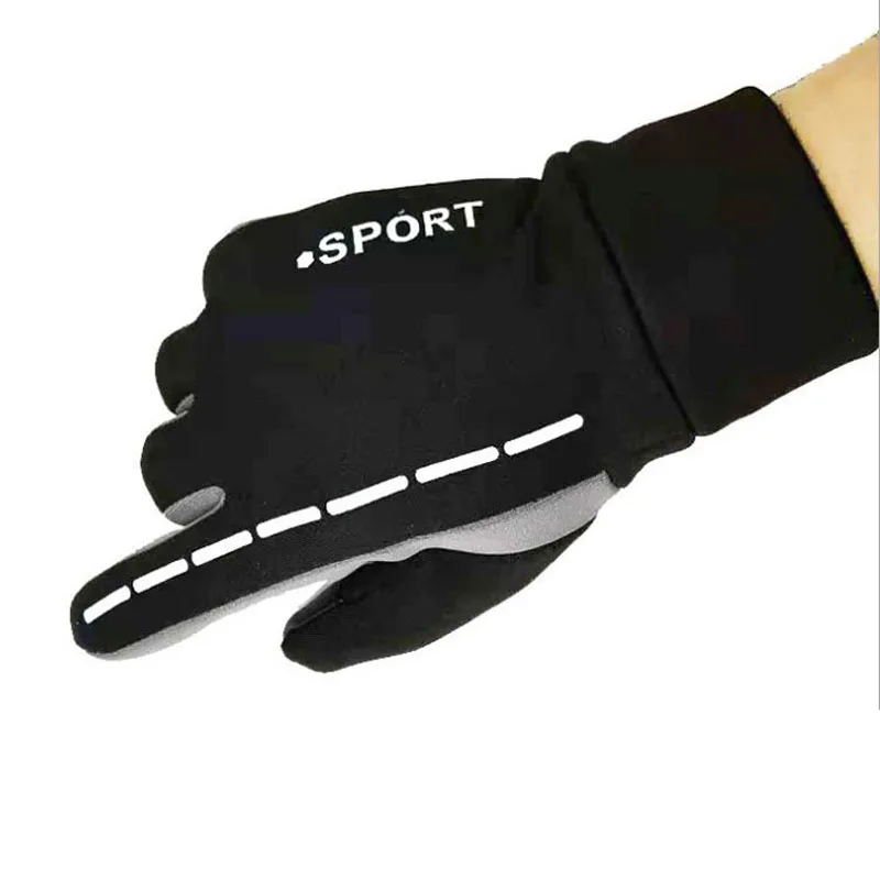 black Reflective Перчатки для кемпинга, пеших прогулок, теплые нескользящие перчатки для кемпинга - Цвет: black Reflective