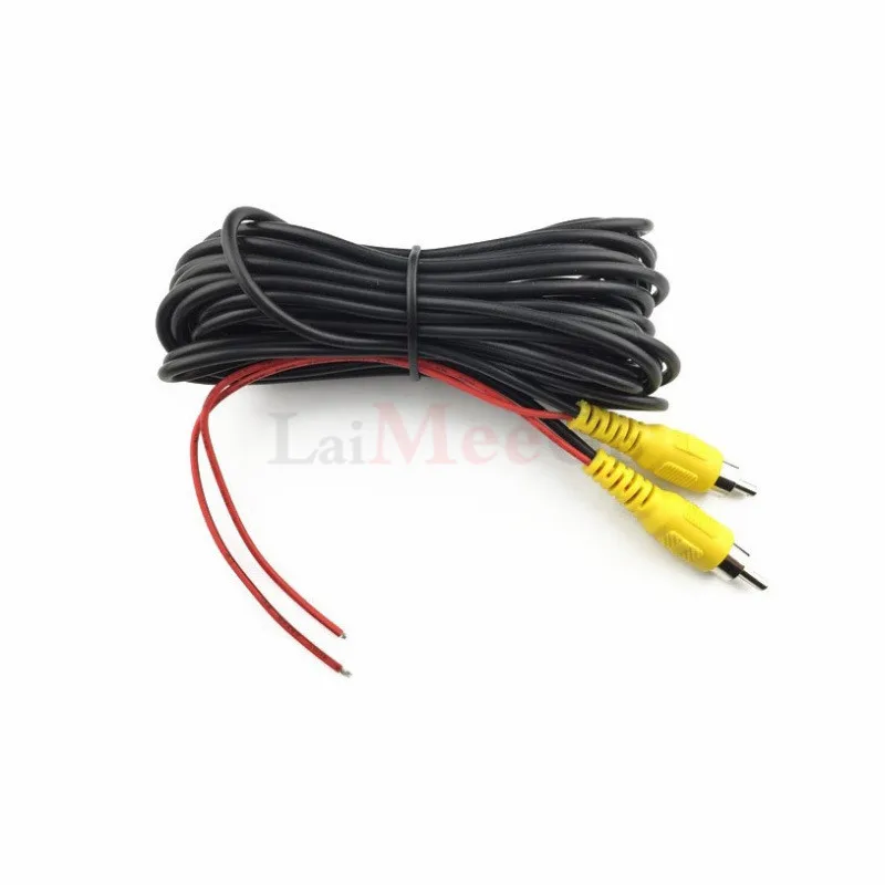 Car RCA CAR Reverse Rear View Parking Camera Video Cable With Video Trigger Wire Connecting Car Parking Rearview Monitor 10m 15m (3)