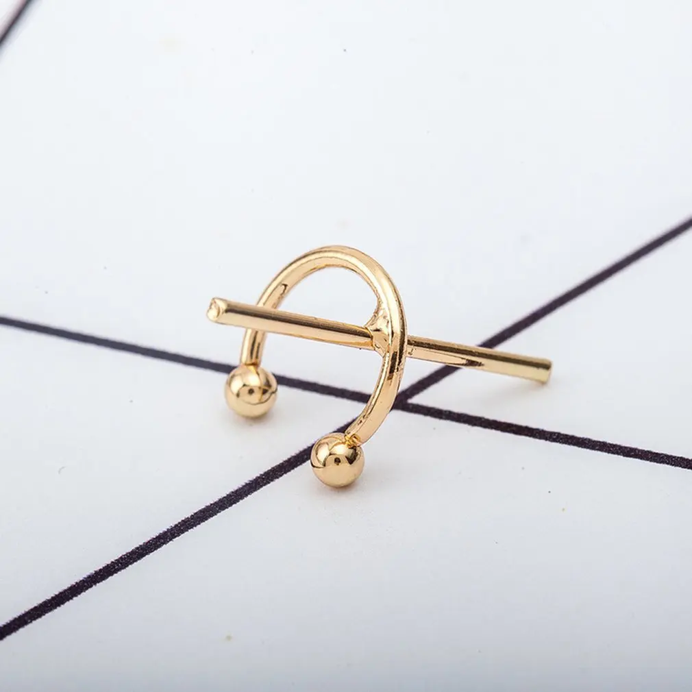 Personality geometry C-shaped cross ear bone clip without pierced ear clip