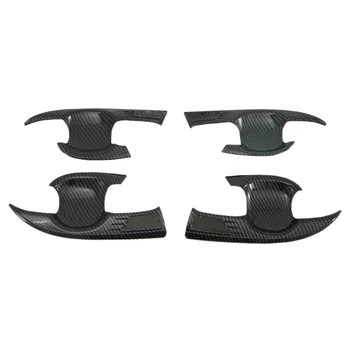 

for Toyota Avalon 2019 Carbon Fiber Side Door Handle Bowl Frame Cover Trim 4Pcs