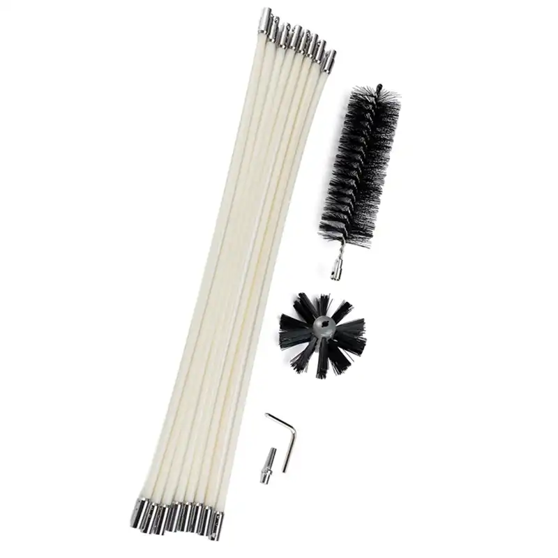 60cm Chimney Cleaner Cleaning Brush Rod Set Kit Rotary Sweep