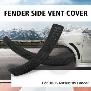 

Pair Car Fender Side Vent Cover Trim Carbon Fiber Style For Mitsubishi Lancer EX EVO V3 V5 V6 2008-2015