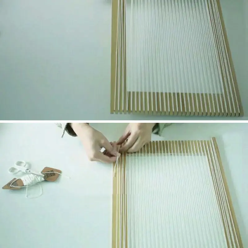 Детский квадратный трикотажный ткацкий станок, ручной инструмент для плетения для детей H37A