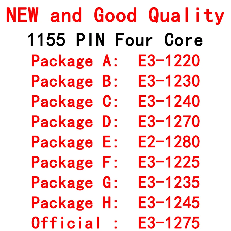 

E3 1220 1230 1240 1270 1280 1225 1235 1245 1275 1155CPU New and Good Quality