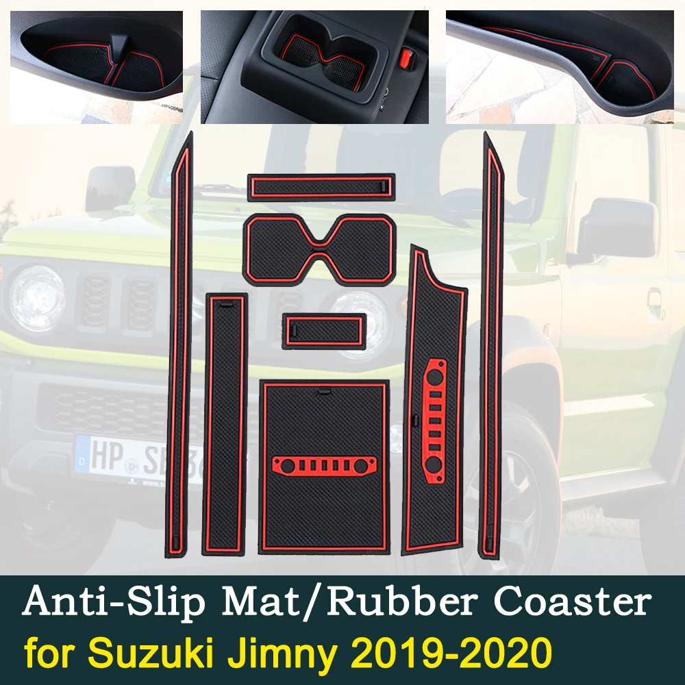 Противоскользящая резиновая подушка для двери для Suzuki Jimny JB64 JB74 Jimny Sierra слот коврик автомобильные аксессуары для интерьера наклейка