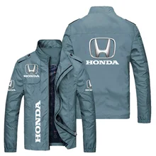 Honda Jacket Mens Honda Car Logo Print Outdoor Jacket Windbreaker Motorcycle Bike Jacket 2021 Autumn Winter Men's Clothing Coats