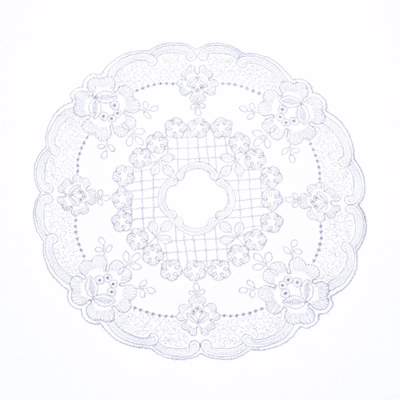 

2 pieces Lace Appliques Patches for Home Textiles Curtains Trimmings 18*17 cm White Lace Fabric Embroidery Sewing Cusack