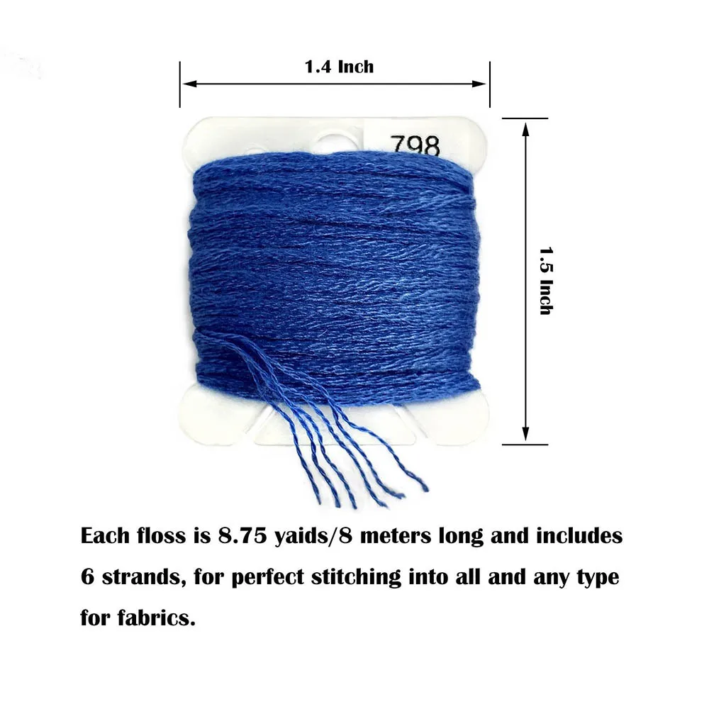 139pcs/Set Cross Stitch String Set 100 Colors Embroidery Thread String Kits 100 Skeins Floss Cross Stitch Kit