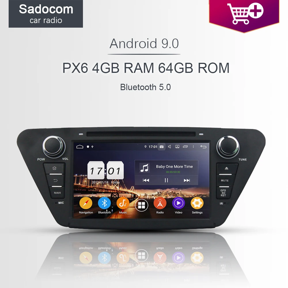Автомобильный DVD-плеер PX6 DSP TDA7851 на ОС Android 5 0 8 ядер 4 Гб ОЗУ 64 ПЗУ для Lifan X50 GPS-карта