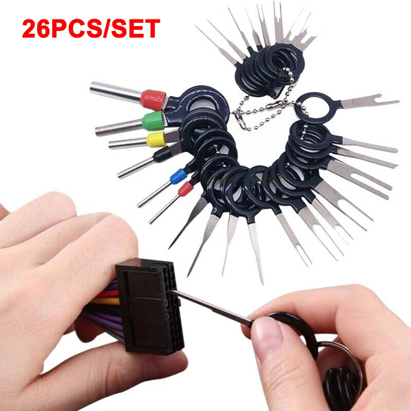 1 Set Wire Terminal Removal Tool Car Electrical Wiring Crimp Connector Pin Kit _WK