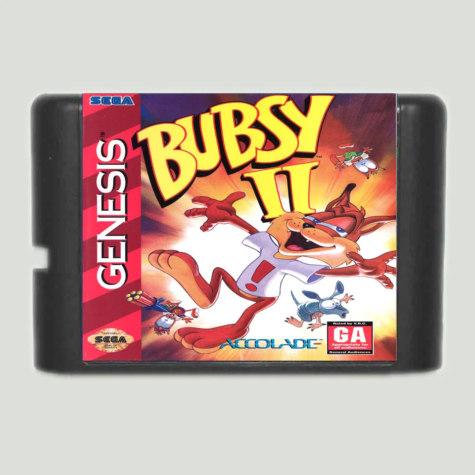 Bubsy II 16 бит MD игровая карта для Sega MegaDrive Genesis консоль | Электроника