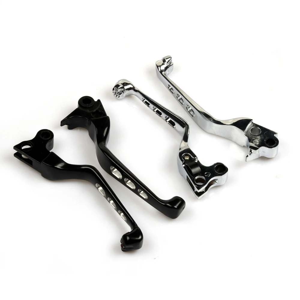 

motorcycle Aluminum Skull Adjustable Brake Handle Clutch Lever for Harley Sportster XL883 XL1200 Softail Dyna
