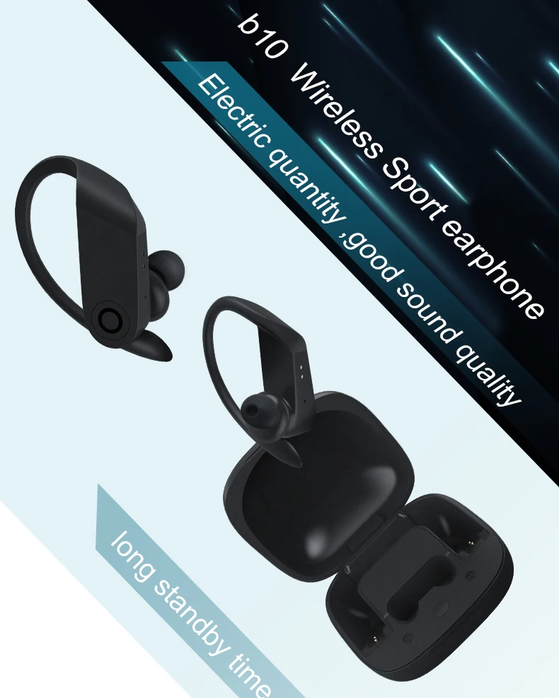 TWS Беспроводные наушники с поддержкой Bluetooth 5,0, беспроводное зарядное устройство, наушники с микрофоном, Спортивная гарнитура, шумоподавление