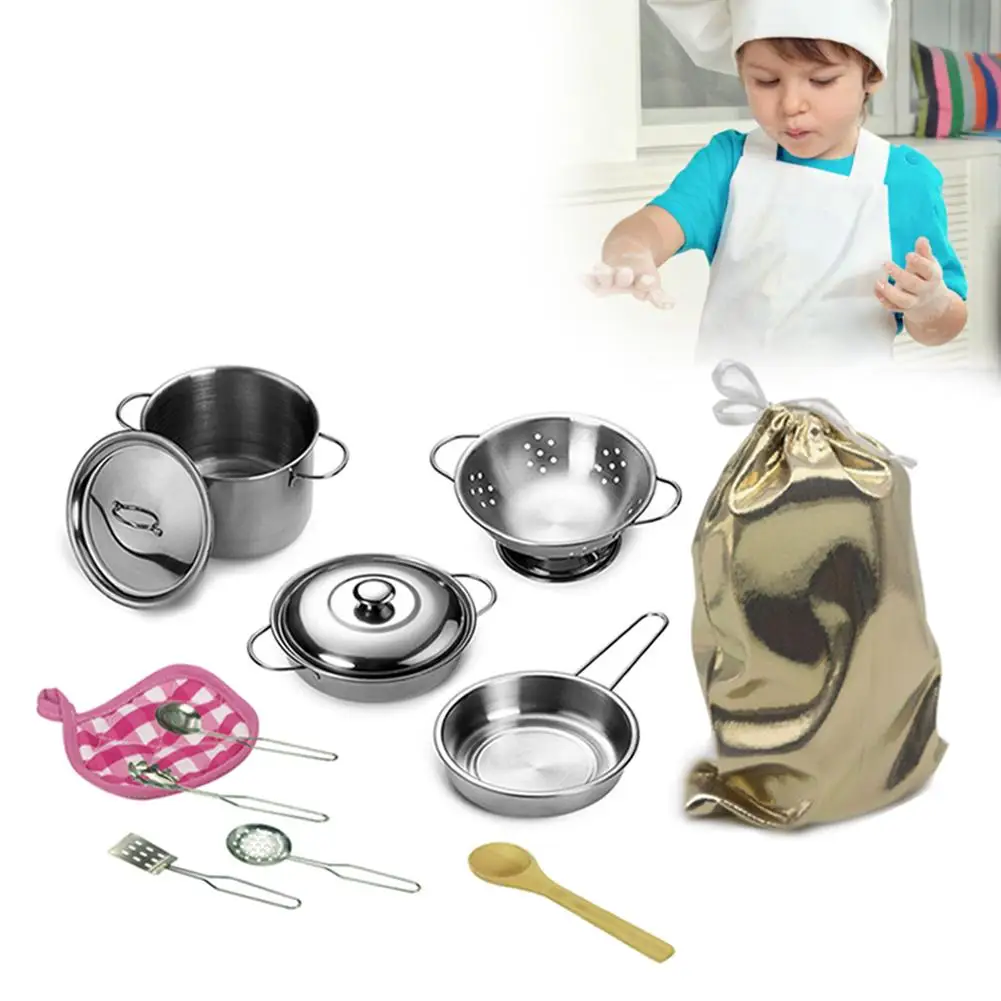 12 шт., детские мини кухонные сковороды, игрушки для детей, игровой домик, игрушка, кухонная утварь, кастрюли для приготовления пищи, посуда