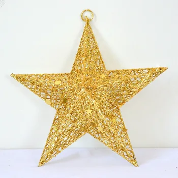 

Christmas Ornaments Iron Art Five-pointed Star Ceiling Hanging Decoration Roof Decorative Christmas Tree Showcase Decorative Pen