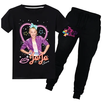 

2020 Girls T shirt long pants 2pcs sets JOJO Siwa T-shirts Pants suits Girl fashion Costume Kids Casual summer Clothes Outfits