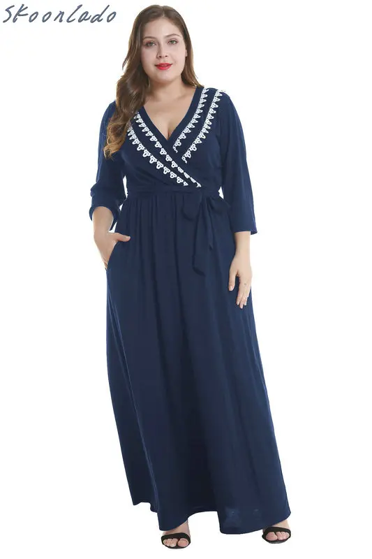 

largest Classy Black Plus Size Mock-neck Solid holiday Slim Dress Women Spring Office Lady casual Basics Plus Size Long Dresses