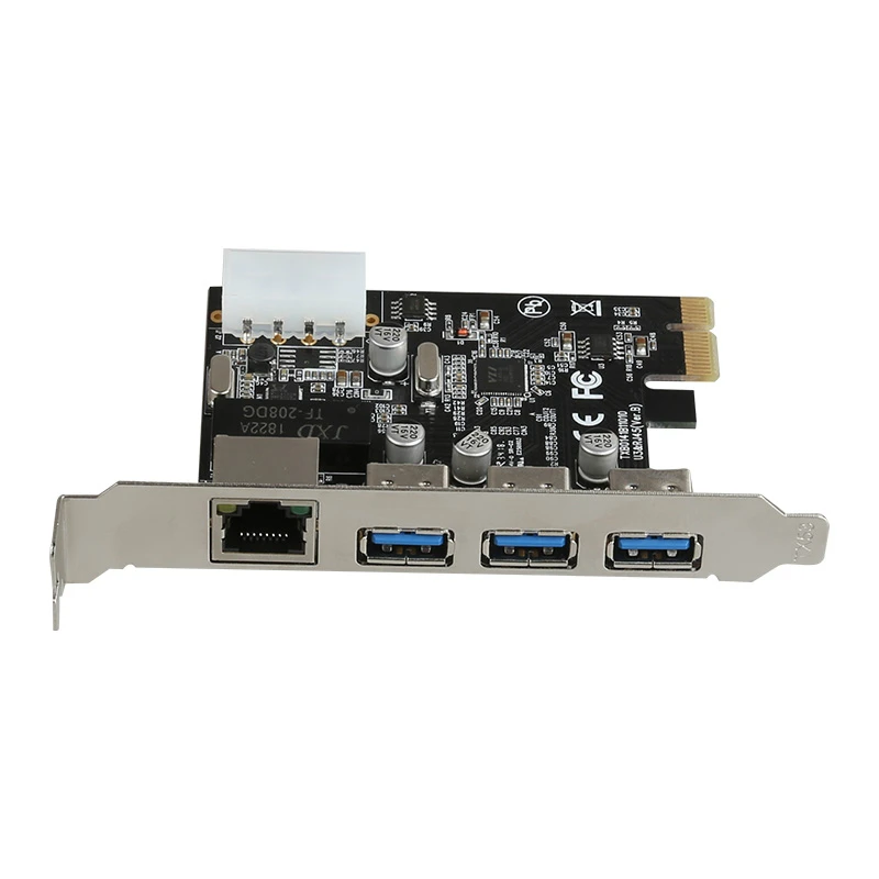 PCI Express до 3 портов USB3.0 1 порт RJ45 сетевой адаптер Подключение PCI Express сетевая карта расширения TXB014