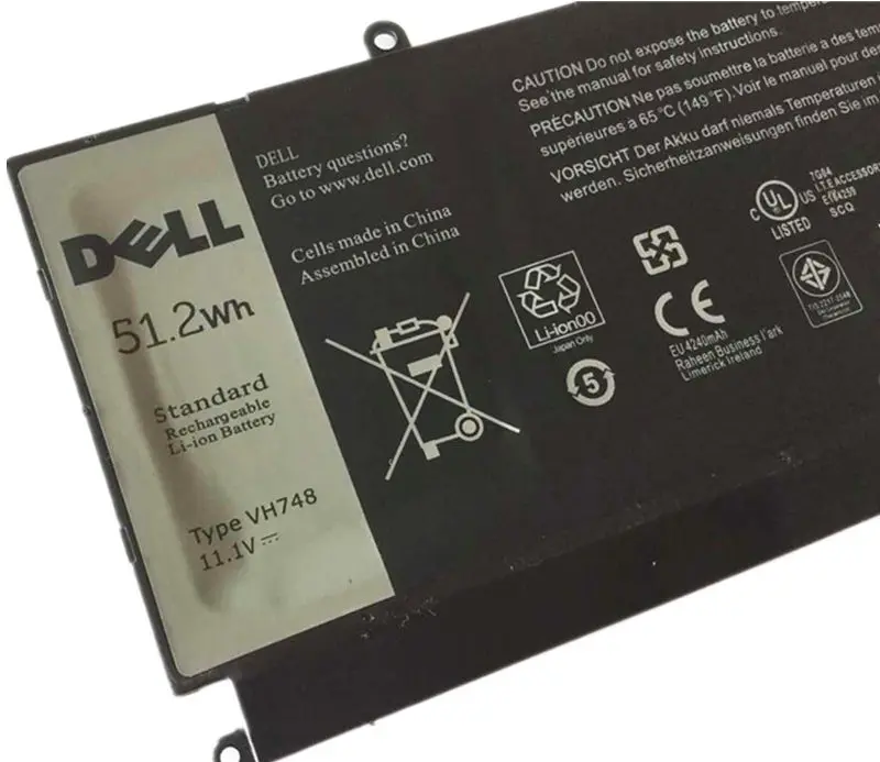 Ноутбук Замена литий-ионная батарея для DELL V5460 V5470 V5480 V5560 5439 VH748 11,1 v 51.2wh