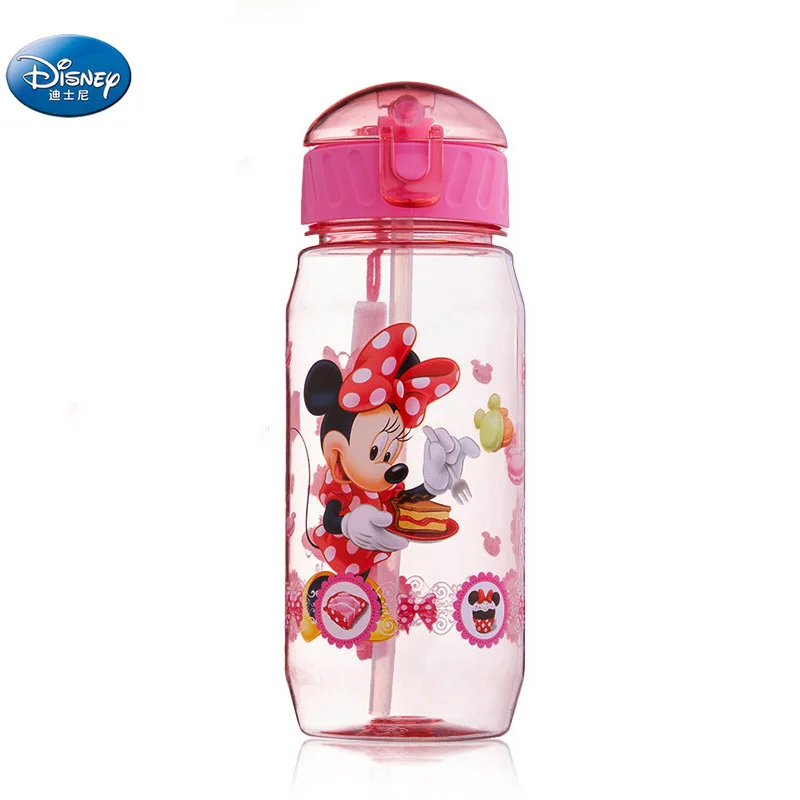 Gobelets d'eau avec paille | Princesse de dessin animé Mickey Minnie Mouse, tasse d'eau en plein air, enfants, cadeau pour enfants