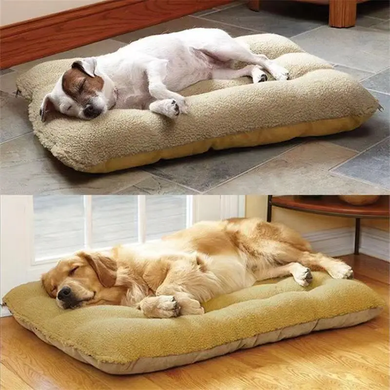 Осенний и зимний стиль можно разбирать, чтобы мыть собачий питомник коврик для сна четыре сезона устойчив к укусам большая собака теплый коврик для сна