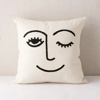 

INS popular handmade cotton seat cushion 45x45cm , modern style detachable decoration sofa pillow