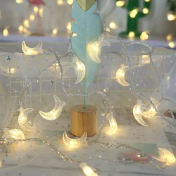 Led lights Moon shape LED String lights Holiday lighting Fairy Garland Tree Wedding Party garden decoration outdoor garden lamp