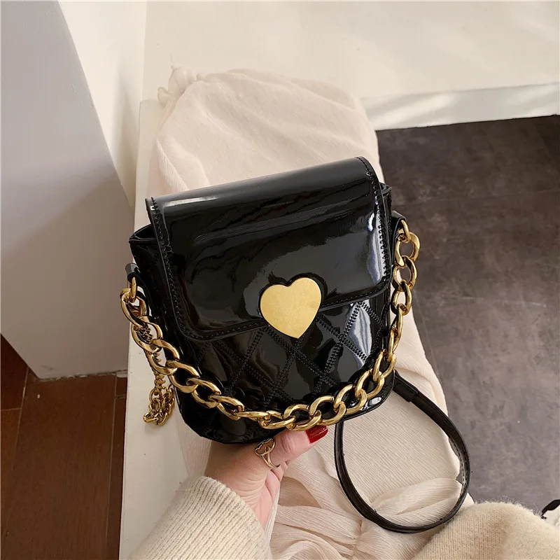 

Female Heart Leather Lattice Crossbody Bag For Women 2020 Luxury Handbags Designer Sac A Main Ladies Hand Shoulder Messenger Bag